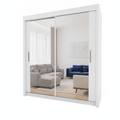 Milan Fully Mirrored Door Sliding Wardrobe - 120 cm