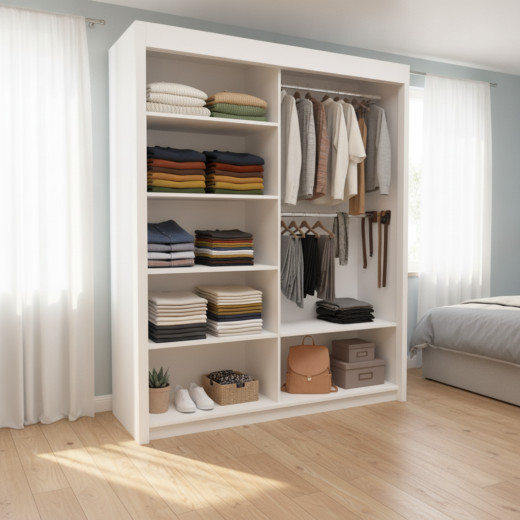 Milan Fully Mirrored Door Sliding Wardrobe - 180 cm