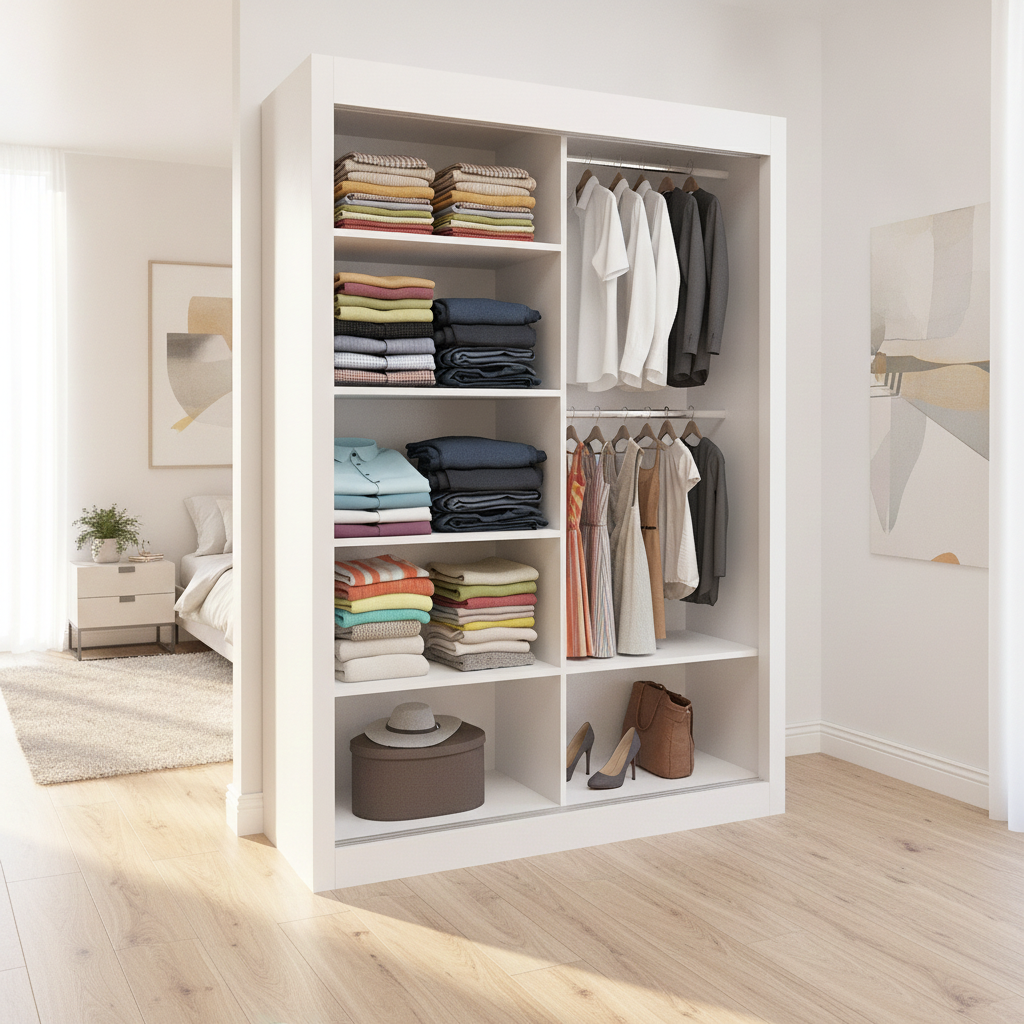 Oslo Sliding Mirrored Door Wardrobe - 150 cm