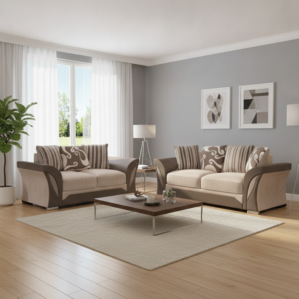 Shannon 3+2 Seater Sofa Set — Chenille Upholstery