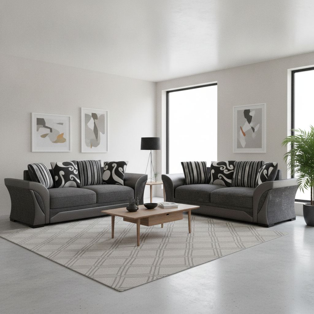 Shannon 3+2 Seater Sofa Set — Chenille Upholstery