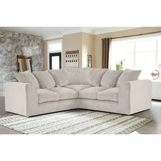 Manny Jumbo Cord 5 Seater Corner Sofa
