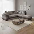 Dino Jumbo Cord Corner Sofa with Footstool
