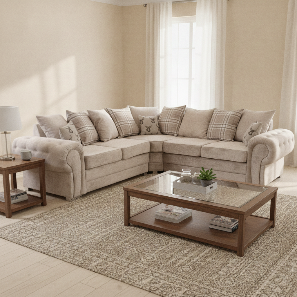 Verona Universal Corner Sofa — Chenille Fabric