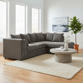 Manny L Shape Jumbo Cord 4 Seater Corner Sofa - Right Hand Corner