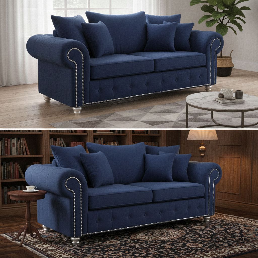 Plush Velvet 3+2 Seater Sofa Set