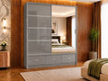 Flavia 2-Door High Gloss Sliding Wardrobe 203 cm